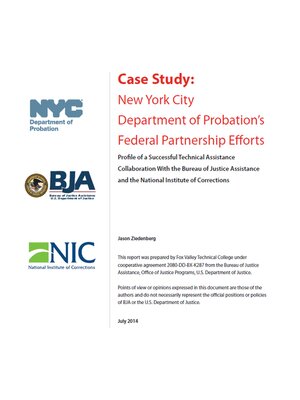 cover image of Case Study: New York City Department of Probation’s Federal Partnership Efforts